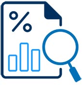 magnifying and report icon